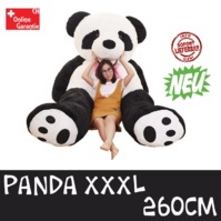  Panda Br XXL Pandabr XXL 2.6m Teddy Schwarz Weiss Schleife Tedi XXXL Geschenk Kind Kinder Frau Freundin
